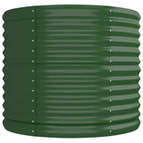 Garden Raised Bed Galvanised Steel 296x80x68 cm Green 318958