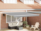 Awning Frame Manual White 350 x 250 cm Aluminium 143045