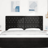 Velvet Headboard Argyle with Headboard Black 180 cm Velvet 3337772