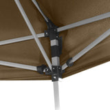 Hexagonal Pop-Up Marquee with Sidewalls 3.6x3.1 m Taupe 220g/m 362013