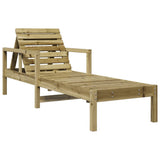 Sun Lounger 199.5x62x55 cm Impregnated Wood Pine 832542