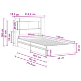 Bed Frame with Storage Sonoma Oak 90 x 190 cm Engineered Wood 3433628