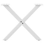 ZNTS Coffee Table Legs X-Shaped 2 pcs White 50x cm Steel 4012897