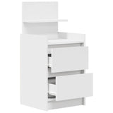 Bedside Cabinet with 2 Drawers White 38x34x80 cm 861355