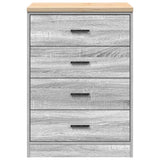 Garage Storage Cabinet Grey Sonoma 60x51x85 cm Solid Wood Pine 860603