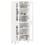 Highboard White 69.5x34x180 cm Engineered Wood 3198249