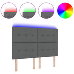 ZNTS LED Headboard Dark Grey 80 cm Fabric 3338437