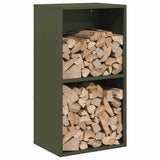 Firewood Rack Olive Green 40x30x75 cm Cold-rolled steel 864194