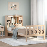 Bookcase Bed without Mattress 75x190 cm Small Single Solid Wood Pine 3321727