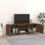 TV Cabinet Smoked Oak 150x30x50 cm Engineered Wood 817504