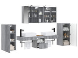 Bathroom Furniture Set 6 pcs Grey Sonoma 3407132