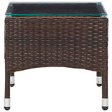 Coffee Table Brown 60x40x36 cm Poly Rattan 45906