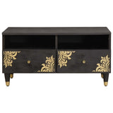 Coffee Table with Drawer Black 80 x 54 x 40 cm Solid Mango Wood 4018821