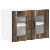 Wall Glass Cabinet LUCCA Smoked Oak 60 x 31 x 40 cm 884975