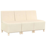 Modular Sofa Unit Armless 3 pcs Cream 55 x 74 x 82 cm 3399822