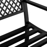 ZNTS Garden Bench 119 cm Black Steel 4002828