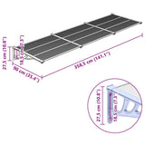 Door Canopy Grey and Transparent 358.5x90 cm Polycarbonate 153695