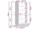 Cabinet Set 2 pcs 66 x 34.5 x 95 cm Engineered Wood 3416530