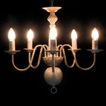 Chandelier Antique White 5 x E14 Bulbs 281614