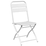 Garden Folding Chair Folding 2 pcs White 42 x 52 x82cm 42002938