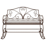 Garden Bench Antique Brown Steel 42038700