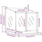 ZNTS Chicken Nesting Box with 2 Compartments Galvanized Silver Metal 864348