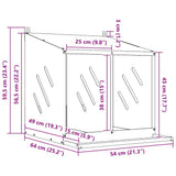 ZNTS Chicken Nesting Box with 2 Compartments Galvanized Silver Metal 864348