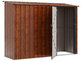 Garden Sheds Brown 203.5 x 73 x 200 cm Metal 42011302