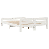 Bed Frame without Mattress White 160x200 cm Solid Wood Pine 855467