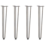 ZNTS Hairpin Table Legs 4 pcs Natural Steel 72 cm Solid Steel 4012447