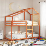 Bunk Bed without Mattress Wax Brown 90x200 cm Solid Wood Pine 3281963