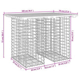 Garden Table Gabion Design 100x70x72 cm Impregnated Wood Pine 834364