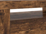 TV Cabinet with LED Lights Smoked Oak 120x35x40 cm 815684