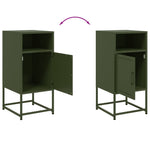 ZNTS Bedside Cabinet Olive Green 36x39x78 cm Steel 846574