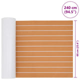 Boat Mat Striped Brown with White 240 x 60 x 0.5 cm EVA 42008469