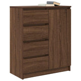 Sideboard with Drawers Brown Oak 71x35x84 cm Engineered Wood 861586