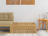 Outdoor Footstool Solid Acacia Wood White 79 x 79 x 37 cm 901561