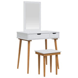 Dressing Table Set FAUSKE 3 pcs White 76 x 50 x 143 cm 3438586