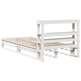 Bed Frame without Mattress White 75x190 cm Small Single Solid Wood Pine 3306511
