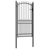 Fence Gate with Spikes EMMEN 100 x 200 cm Powder-coated steel 146402