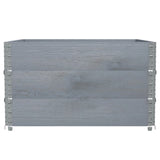 ZNTS Garden Planter Grey 100x100 cm Solid Wood Pine 3295433