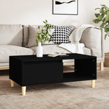 ZNTS Coffee Table Black 90x50x36.5 cm Engineered Wood 821045