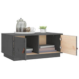 Coffee Table Grey 80x50x35 cm Solid Wood Pine 818252
