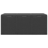 Garden Storage Box 270L Black PP Rattan 151229