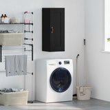Wall Mounted Cabinet Black Oak 34.5 x 34 x 90 cm 882435
