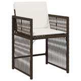 Garden Dining Set 9 pcs Brown Poly Rattan 3380784