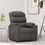 Recliner Chair Dark Grey Fabric 348071