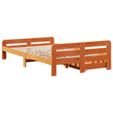 Bed frame without Mattress Wax Brown 120x200 cm Solid Wood Pine 3309043