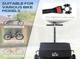 Cargo Trailer Bike Stroller Garden Trolley W/Carrier Utility Luggage & Wheels Black T3398P349474