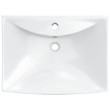 Luxury Ceramic Basin Rectangular with Overflow & Faucet Hole 140688